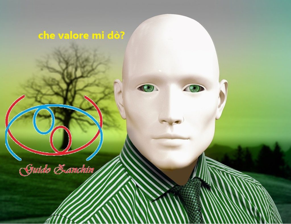 uomo con maschera si domanda il suo valore